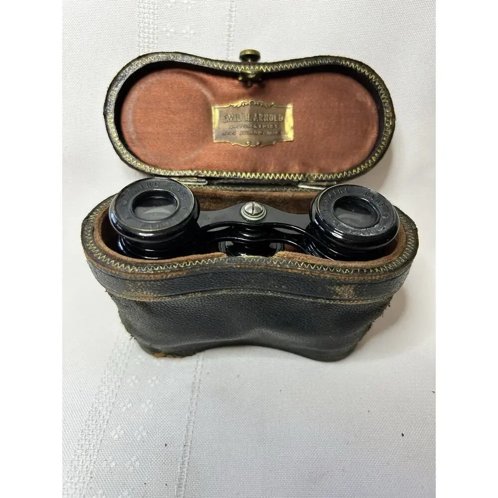Antique Lemaire Fabt Paris Opera Glasses with Case - French Binoculars c. 1880's